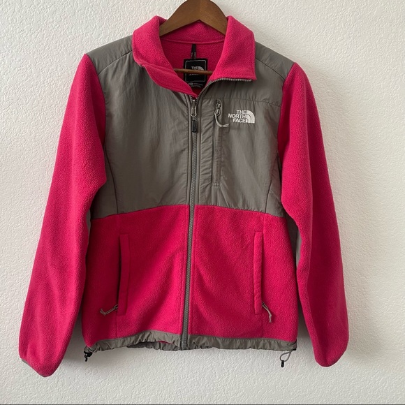 The North Face Pink Denali Fleece Pink/Grey Jacket size small - Picture 2 of 8